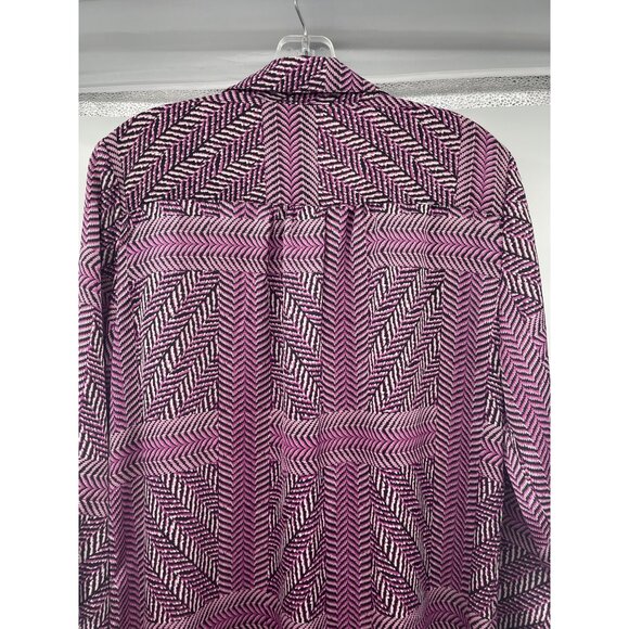 Symple NYC Womens Button Up Shirt Dress Long Sleeve Multicolor Size Large - Picture 6 of 9